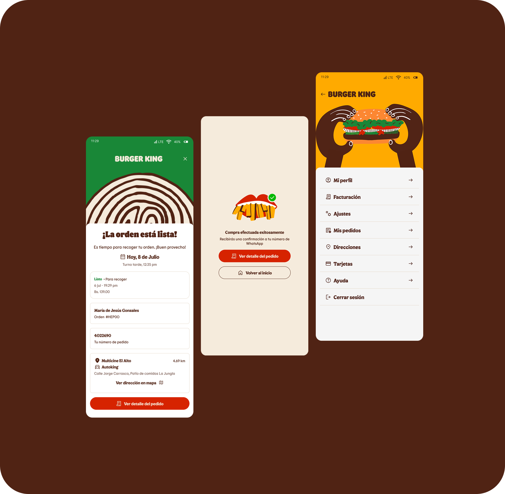 Burger King ordering screens with on-screen personality