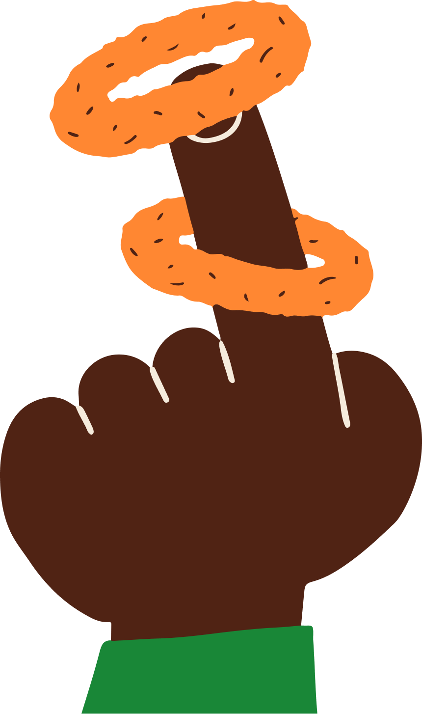 Burger King onion rings illustration